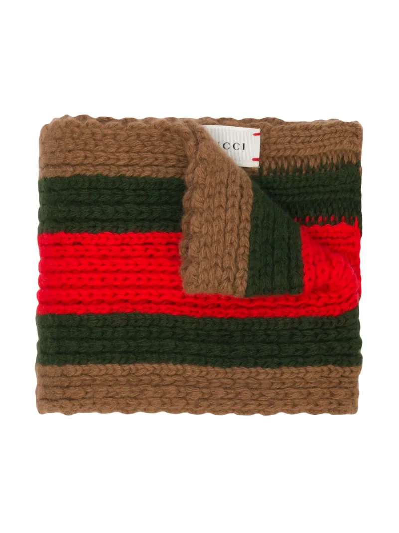Gucci Kids шарф рыхлой вязки дизайна колор-блок